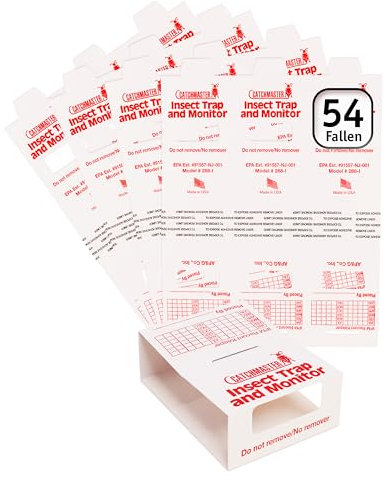 Catchmaster 288i Piège Poissons d'argent | 54x Adhésifs Contre Insectes | Solution pour Combattre Les Nuisibles | Méthode Efficace Anti-Infestation