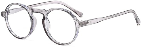 YAMEIZE Occhiali Luce Blu Donna Occhiali Rotondi Anti Luce Blu Occhiali da Vista Montatura PiccoliOcchiali Anti Filtro Luce Blu per Lettura Computer Gioco
