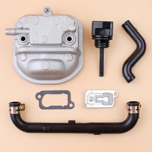Kit de válvula de lengüeta de manguera de varilla de nivel de aceite de sello de tapa cilíndrica for Mini desbrozadora de motor GX35 35cc de 4 ciclos Regiones