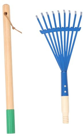 Abaodam Per Foglie Per Ragazzo Con Design Staccabile Manico in Legno e Materiale in Ferro Durevole Per Giardinaggio e Giochi All