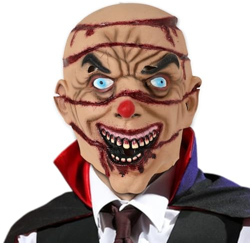 Generico Máscara Cosplay - Máscara de maquillaje con sangre | Tocado creativo unisex, para cosplay y disfraces para roles teatrales y espectáculos, máscaras, Halloween, adultos