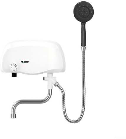 Scaldabagno elettrico, con doppia uscita e potenza da 3500 W che fornisce riscaldamento rapido e controllo costante della temperatura per piccoli spazi abitativi
