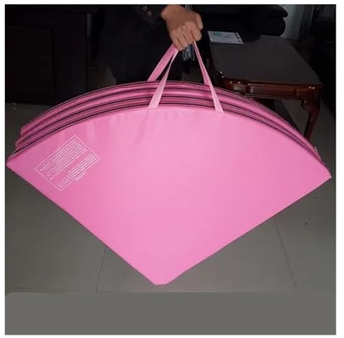 Pole Dance Mattor, rund, vikbar matta för stolpdans, 120 x 5–10 cm, för yoga, gym, fitness, träning, sport, säkerhetsskydd för män och kvinnor (rosa-10 cm tjock)