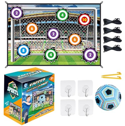 Tappetino da allenamento da calcio – Set di gioco di pallone da calcio per | Gioco di lancio per ragazzi | Set di attrezzature per l'allenamento di calcio con 1 palloncino, 1