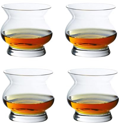Neat Glass Elite Spirits Glasses 4 Pack | Official Competition Judging Glass | European Crystalline Smooth Nosing Experience Reveal Subtle Aromas & Complexities Tasting Glass for Evaluating Spirits