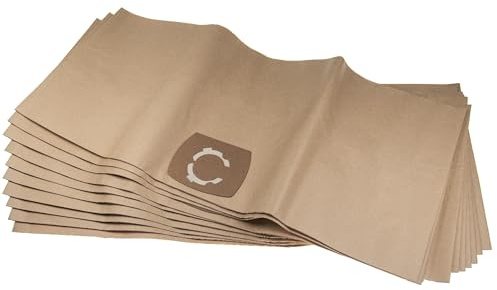 vhbw 10x Staubbeutel kompatibel mit Simpa 30 L Container Staubsauger - 33,1cm x 77,7cm beige