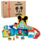 Disney Junior Mickey Mouse Funny the Funhouse 13 Piece Lights and Sounds Playset, Includes 3 Figures
