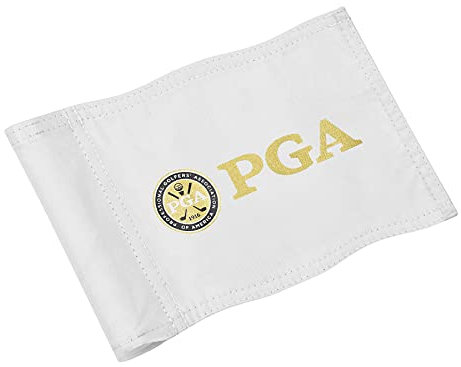 COGOLFING Golf Flag Mini, Double-Sided PGA National Flag with Regular Tube, Double-Sewn Durable 420D Nylon Golf Pin Flags for Backyard Landscape, 8L x 6H, White, 1-pack