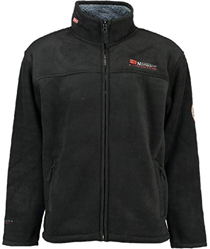 Geographical Norway Usine Brandiing Veste polaire pour homme Doublure en fourrure teddy chaude Taille S-XXL, Noir, M