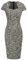 GRACE KARIN Damen Wunderschönes Arbeitskleid Bleistiftkleid Flügelärmel Sexy Bodycon Kleid, Schwarz (Plaid), Mittel