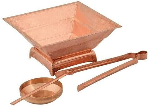 RSGM Vaidic Havan Kund Kit Pooja Havan en cuivre pur pour Yagya, Havan et rituels