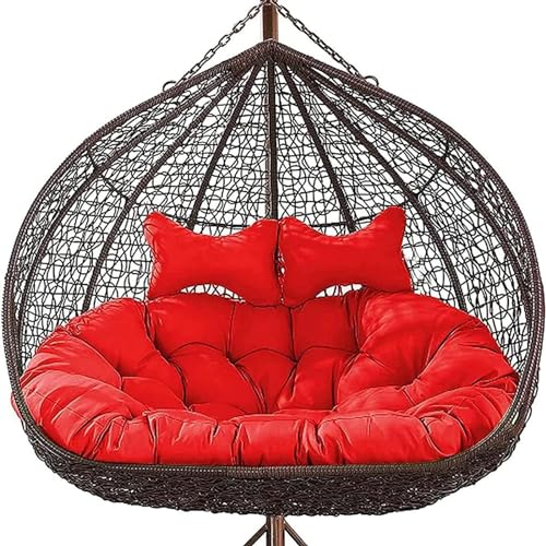 JTBDWOSK HäNgesessel Kissen, Twin Sitzkissen HäNgesessel 2 Personen, Ultra Dick Anti-Verformung Auflagen Polster Für Schwingsessel, Outdoor Indoor HäNgesessel Polsterauflage,3
