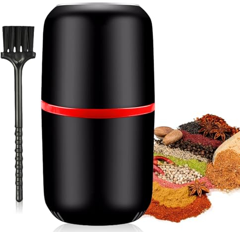 Vegena Macinacaffè Elettrico, Macina Pillole Elettrico, Macina Spezie, Macinino Elettrico Per Spezie Per Chicchi Di Caffè, Noci, Spezie, Cereali, Pepe (Nero)