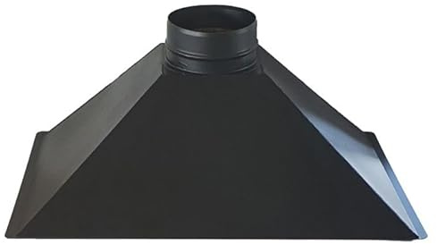 HÔTTE BARBECUE AVALOIR POUR CHEMINEE FOYER EN ACIER NOIR L 87 x P 48 x H 35 (sortie fumée diamètre 25 cm)