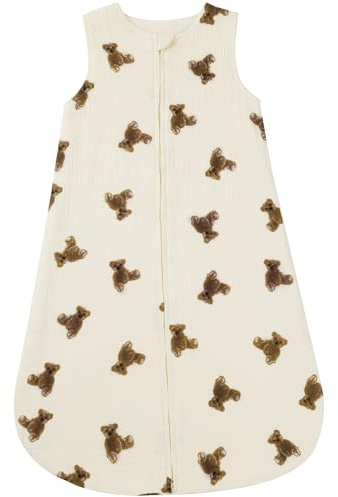 Hovershoes Baby Sleeping Bag 1.0 Tog for Newborn Infant Boys Girls Sleep Sack Wearable Blanket Cotton Unisex Toddler Sleep Bag with 2-Way Zipper for 0-12 Months - Ideal for 20-24°C Temperatures