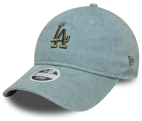 New Era WMNS Denim 9Twenty Adjustable Damen Cap LA Dodgers Hellblau, Size:OneSize