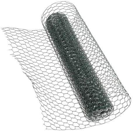 Kisangel Malla de Alambre Galvanizado para Cercado Resistente y Ligera para Gallineros Jardín y Bricolaje Protección para Aves y Plantas Exteriores