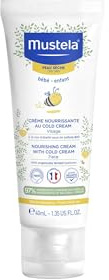 Mustela Crema nutriente viso Cold Cream e burro di karité (40ml) - Ideale per la pelle secca di bambini e di tutta la famiglia - Protegge e nutre la pelle - Con 97% di ingredienti di origine naturale