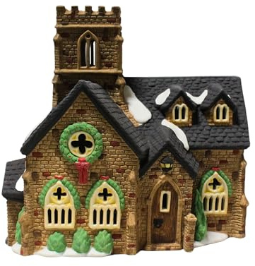 Dept 56 Lighted Knottinghill Church (#55824, Heritage Village Collection, Dickens Village Series), Retired Collectible