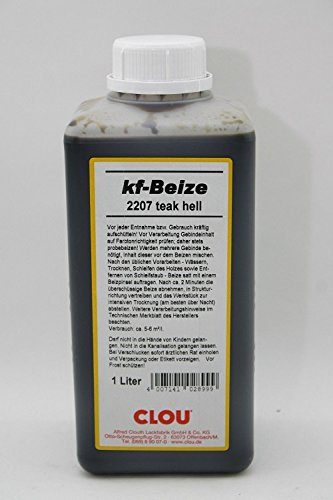 Holzbeize 2207 teak hell / 1 Liter Clou kf-Beize