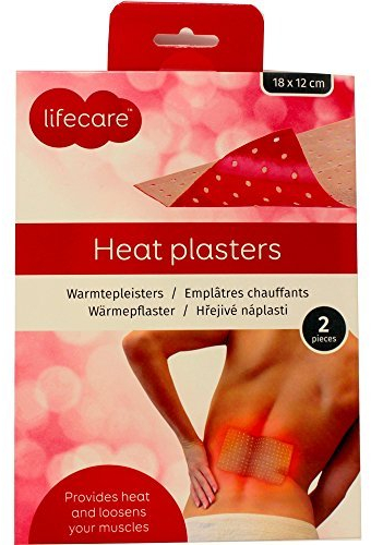 Life Care Cerotti Riscaldanti al Pepe di Cayenna, 18/12 cm, Confezione da 2, Materiale Poliester