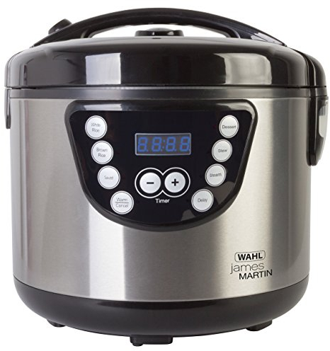 Wahl ZX916 James Martin Multi Cooker, Steaming, Sautéing, Stewing, Cooking, 24 hrs delay timer, Family sized 4L Capacity, Stainless Steel, 2.68 Kgs, Dishwasher Safe parts
