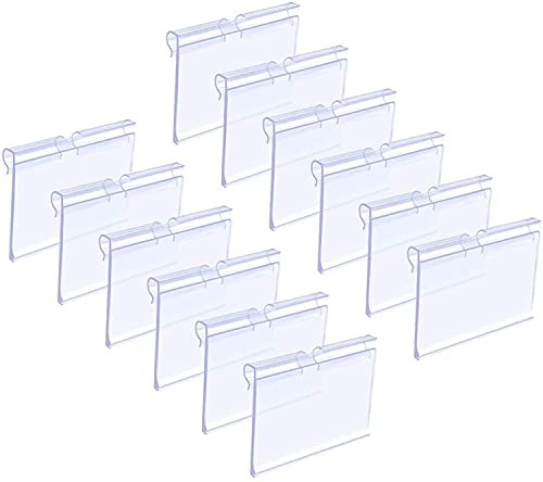 TOYANDONA Sign Label Holder Wire Shelf Clip Price Tag Display Stand for Retail Shop 2.36X1.65 Inch 30 Pack