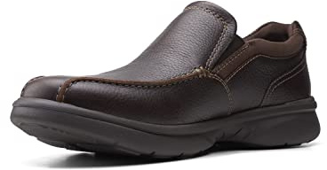 Clarks Men's Bradley Step Loafer, Brown Tumb, 43 EU