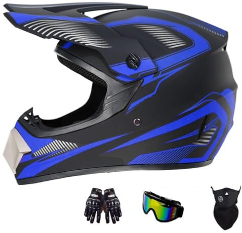STRTG Casco da Motocross per Adulti Bambino Omologato ECE Casco da Moto per Bambino Cross Integrale Enduro Bambino per Donna Uomo Adulti H,XXL