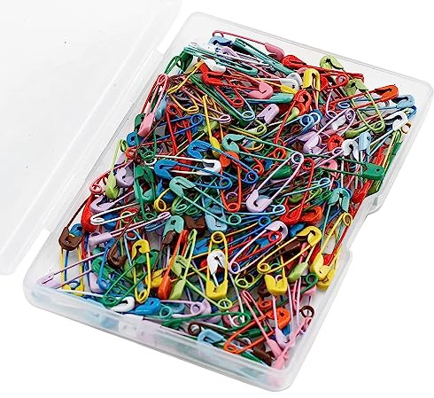 Spille da Balia Colorato, 250 Pcs Mini Aghi di Sicurezza, Piccolo Spilli per Sarta, 19mm Spilla per Vestiti, Abbigliamento, Artigianato, Casa e Ufficio, Crafting