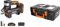 WORX - Luftkompressor und LED-Projektor, kabellos, 150 PSI – 20 V-2 Ah – WX092 & WA0071 Werkzeugkoffer aus robustem Kunststoff