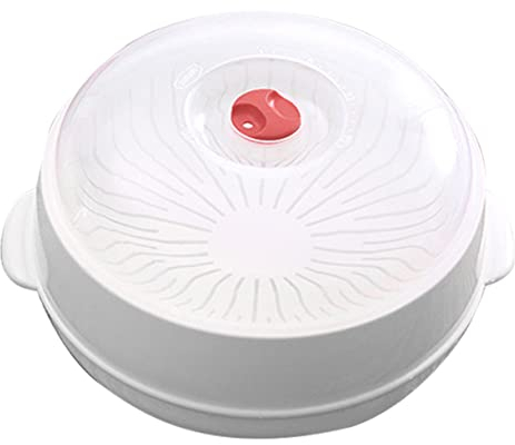 Artibetter Contenitore per Cottura A Vapore A Microonde con Coperchio Pentole Asiatiche Contenitori per Microonde Cestello per Cottura A Vapore Riscaldamento Bao Bun Piroscafo Bianco Pentole