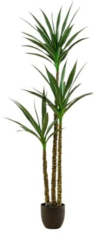 Konstgjorda Växter Konstgjort Träd Konstgjord Växt Artificiellt Träd Dracaena Faux Plant Indoor Outdoor Decor, Yucca Tree För Hemmakontoret (Size : 160cm)