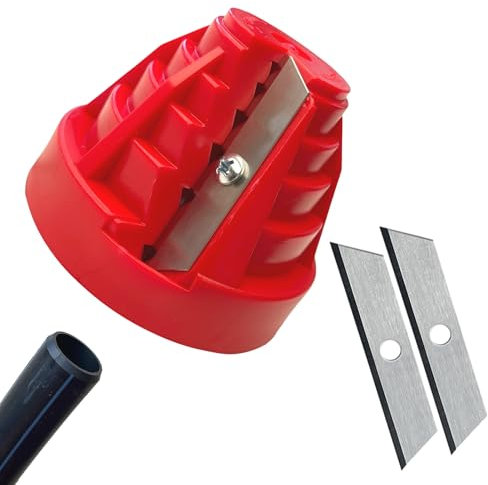 SmartProduct Kunststoffrohr-Fasenwerkzeug - Rohr-Entgratungswerkzeug für 20, 25, 32, 40, 50 und 63mm Kunststoffrohre - Hochleistungs-Rohrfräser - PVC-Rohrschneider und 2 Ersatzklinge