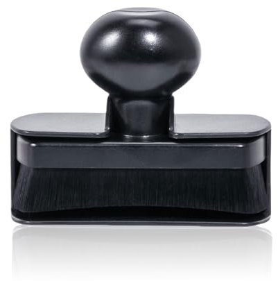 Hebterrka Applicatore per la cura degli pneumatici con spazzola curva, grande strumento per la cura degli pneumatici con supporto per dettagli degli pneumatici, lunghezza 9 cm (nero)