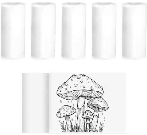 Kzouenzu Thermorollen 57mm, 5 Rollen Thermopapier, Ersatz-Papierrollen, Kassenrollen, Thermopapier Rolle Kompatibel Mit Den Meisten Druckrechnern Und Registrierkassen