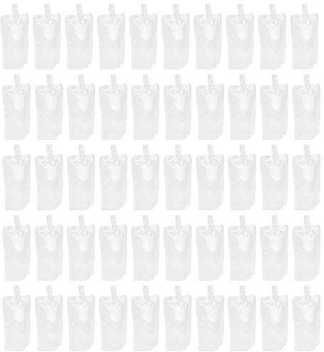 Operitacx Lot de 50 fioles en plastique réutilisables de 300 ml pour voyage, sports de plein air, concerts, événements