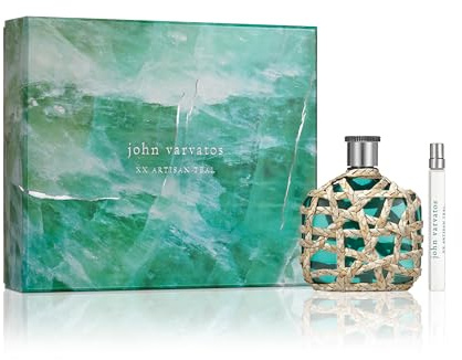 John Varvatos XX Artisan Teal Duo, Eau de Toilette für Herren, Zerstäuber, Taschenzerstäuber, Reisegröße, Wasserduft