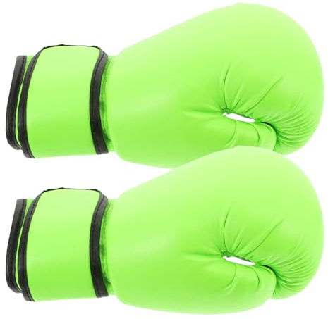 ORFOFE Guantoni da Boxe per 8Oz Verdi Chiaro Guanti da Sparring Imbottitura in Schiuma per Allenamento Kickboxing Taekwondo e Mma Attrezzatura Protettiva per Arti Marziali Giovanili