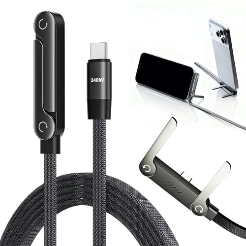 Cargador Plano para Móvil con Soporte Invisible Cable USB C a USB C 240W