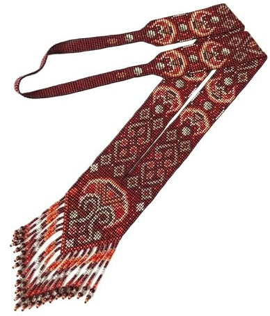 LKBEADS Collier traditionnel ukrainien Gerdan en mosaïque ethnique multicolore, perles de rocaille, bijou traditionnel fait main | LK_UKRN_0865