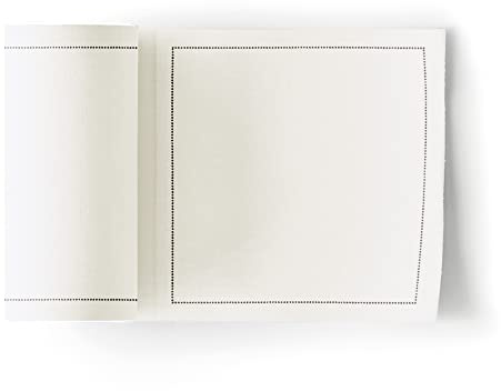 Rollo de 50 servilletas de tela. Servilletas de Mesa 100% Algodón, Reutilizables 11x11 cm,Color Crudo, Formato Rollo, en Unidades Precortadas