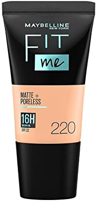 Maybelline Fit Me Matte & Poreless LSF 22 220 Foundation, 18 ml