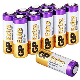 GP Extra 23A 12V Batterie A23 V23GA | 10 Stück Alkaline Batterien 12 Volt | quecksilberfrei, Lange Lebensdauer – für Fernbedienung, Funktürklingel, Sicherheitssysteme u.v.m.