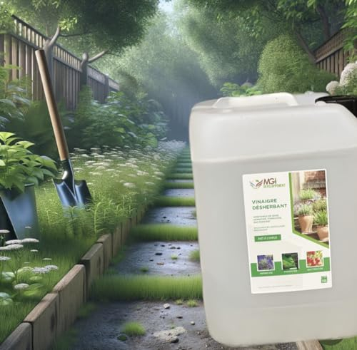 10 L Vinaigre – Désherbant Naturel Puissant, Nettoyant et Détartrant Multi-Usages - Jardin, Maison, Extérieur - Utilisable en Agriculture Biologique (Fongicide/Bactéricide) – Fabriqué en France