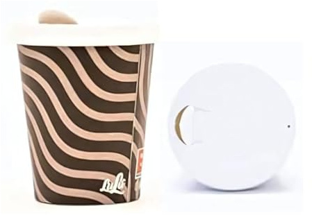 RFD kit da 100 Bicchieri con coperchio in cartoncino per cappuccino, caffè americano 250ML