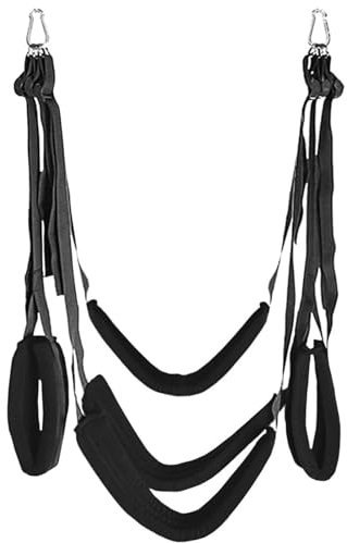 PacuM Altalena Bondage Restrizioni Altalena da Soffitto Interna 200KG per Coppie Giocattolo Adulte,Black