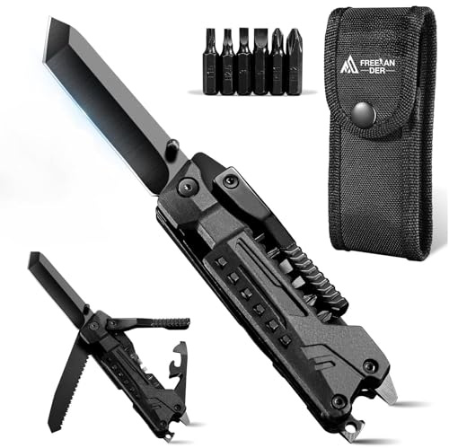 Freelander Multitool Taschenmesser, 19 in 1 Multifunktionswerkzeug, Edelstahl, Outdoor Multitool, Geschenke für Männer, Camping, Wandern