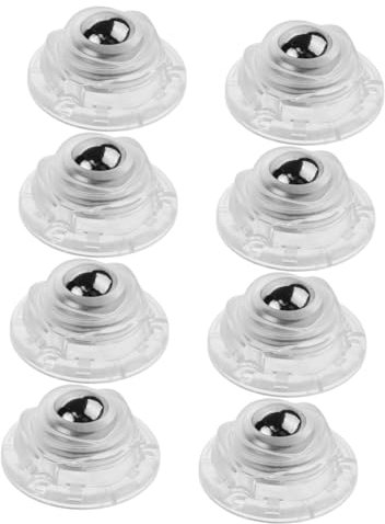 GLEAVI Lot de 8 Mini Roulettes Auto-Adhésives Pivotantes pour Meubles Rosace Capacité de Charge Rotation 360° pour Appareils Électroménagers et Bricolage