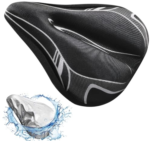 GOHHME Housse Selle Velo Confortable Con Copertura Impermeabile Rembourrage en Gel Haute Densité Respirant Structure Antidérapante pour Plus de Stabilité Amorti Efficace pour Soulager la Douleur